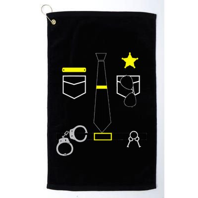 Cool Police Officer Costume Cop Policeman Golf Towel