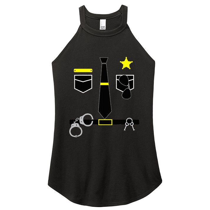Cool Police Officer Costume Cop Policeman Women's Perfect Tri Rocker Tank