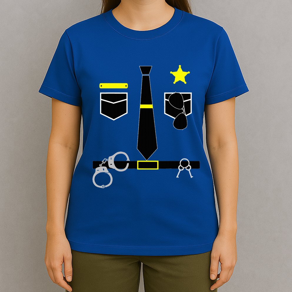 Cool Police Officer Costume Cop Policeman T-Shirt