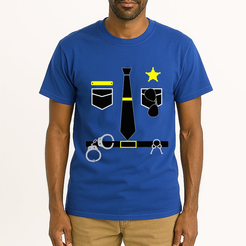 Cool Police Officer Costume Cop Policeman Tall T-Shirt