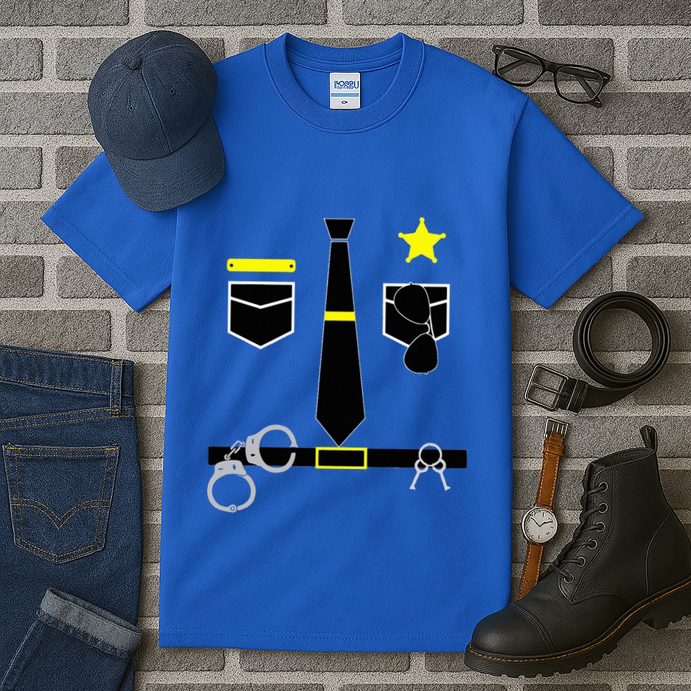 Cool Police Officer Costume Cop Policeman Tall T-Shirt