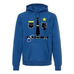 Cool Police Officer Costume Cop Policeman Premium Hoodie