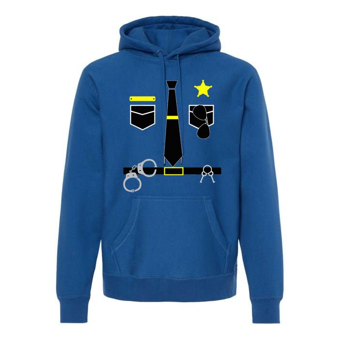 Cool Police Officer Costume Cop Policeman Premium Hoodie