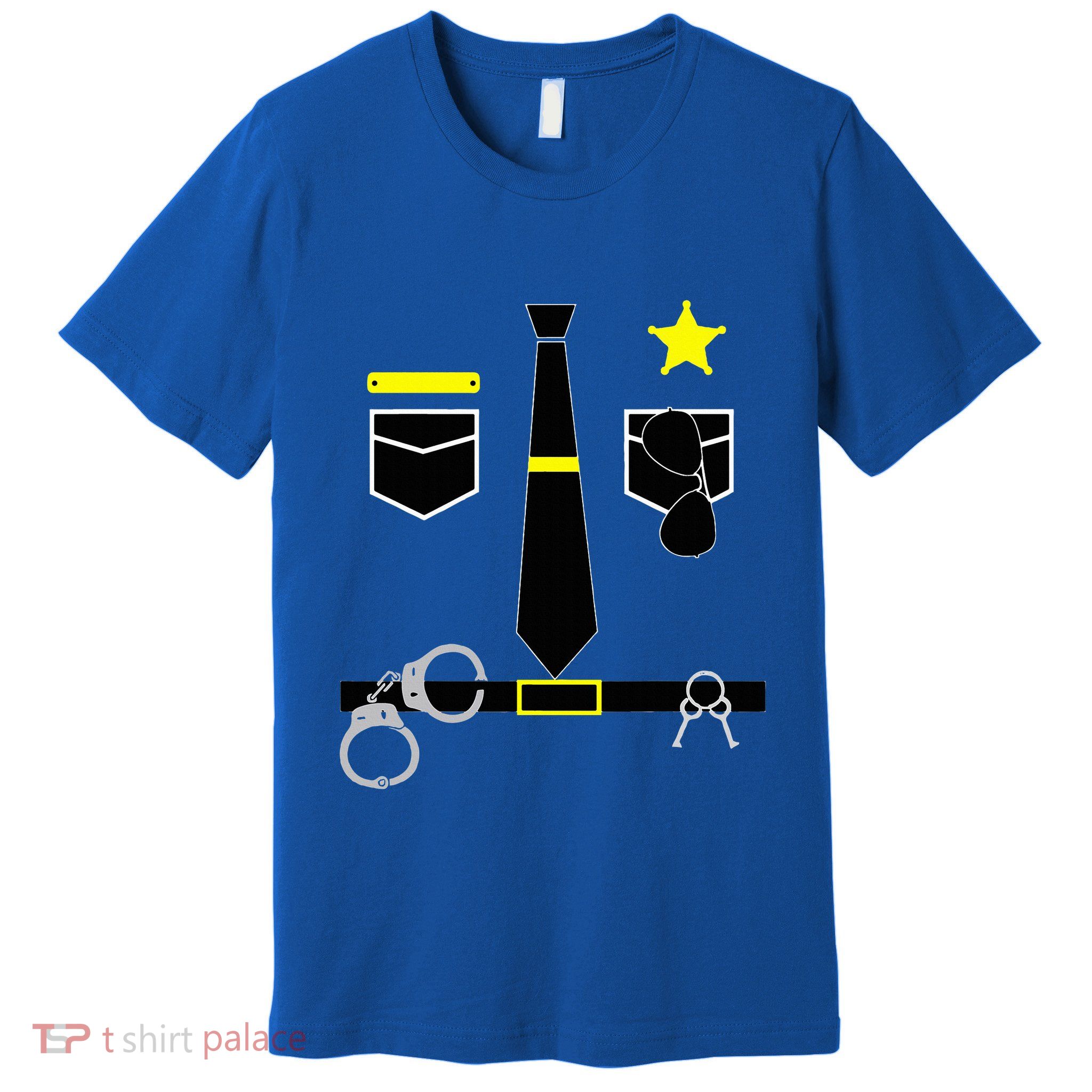 Cool Police Officer Costume Cop Policeman Premium T-Shirt