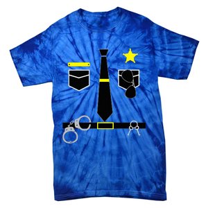 Cool Police Officer Costume Cop Policeman Tie-Dye T-Shirt