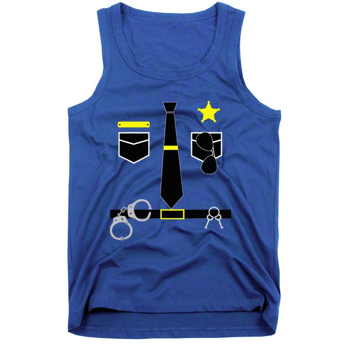 Cool Police Officer Costume Cop Policeman Tank Top