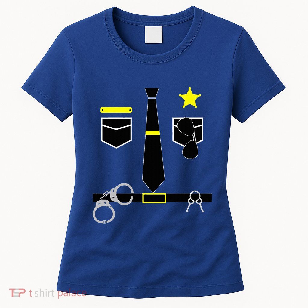Cool Police Officer Costume Cop Policeman Women's T-Shirt