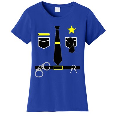 Cool Police Officer Costume Cop Policeman Women's T-Shirt