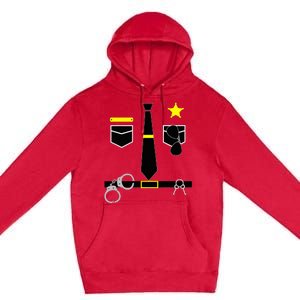 Cool Police Officer Costume Cop Policeman Premium Pullover Hoodie