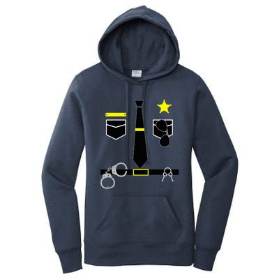 Cool Police Officer Costume Cop Policeman Women's Pullover Hoodie