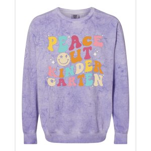 Cute Peace Out Kindergarten, Funny Last Day Of School Colorblast Crewneck Sweatshirt