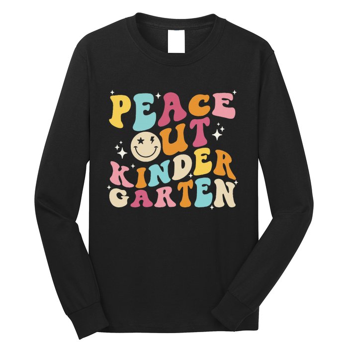 Cute Peace Out Kindergarten, Funny Last Day Of School Long Sleeve Shirt