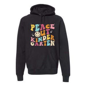 Cute Peace Out Kindergarten, Funny Last Day Of School Premium Hoodie