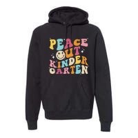 Cute Peace Out Kindergarten, Funny Last Day Of School Premium Hoodie