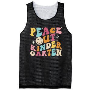 Cute Peace Out Kindergarten, Funny Last Day Of School Mesh Reversible Basketball Jersey Tank