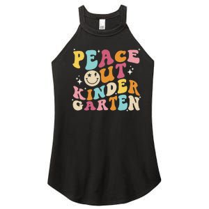 Cute Peace Out Kindergarten, Funny Last Day Of School Women’s Perfect Tri Rocker Tank