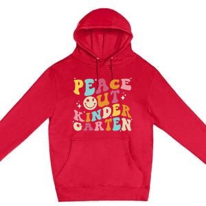 Cute Peace Out Kindergarten, Funny Last Day Of School Premium Pullover Hoodie