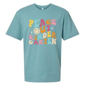 Cute Peace Out Kindergarten, Funny Last Day Of School Sueded Cloud Jersey T-Shirt