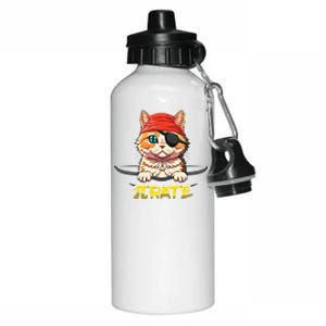 Cat Pirate Pi Math Day Mathematics Happy Pi Day Gift Aluminum Water Bottle