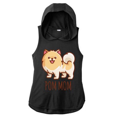 Cute Pomeranian Pom Mom funny gift Ladies PosiCharge Tri-Blend Wicking Draft Hoodie Tank