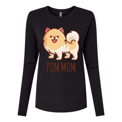 Cute Pomeranian Pom Mom funny gift Womens Cotton Relaxed Long Sleeve T-Shirt