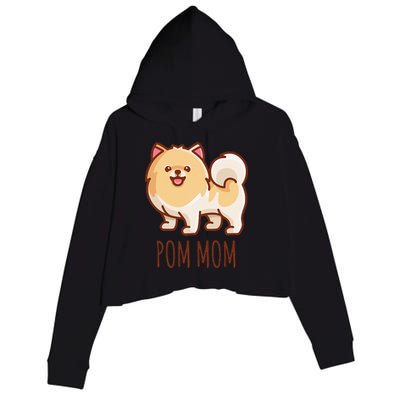 Cute Pomeranian Pom Mom funny gift Crop Fleece Hoodie