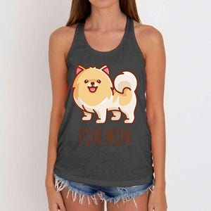 Cute Pomeranian Pom Mom funny gift Women's Knotted Racerback Tank