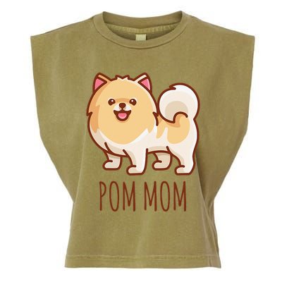 Cute Pomeranian Pom Mom funny gift Garment-Dyed Women's Muscle Tee