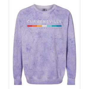 Curwensville Pa Pennsylvania Colorblast Crewneck Sweatshirt