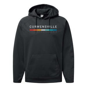 Curwensville Pa Pennsylvania Performance Fleece Hoodie