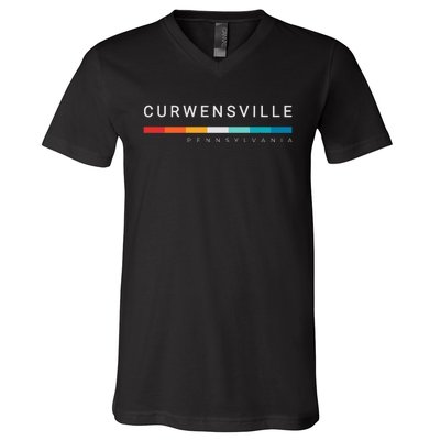 Curwensville Pa Pennsylvania V-Neck T-Shirt