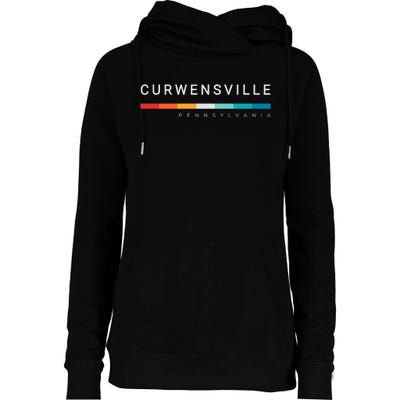 Curwensville Pa Pennsylvania Womens Funnel Neck Pullover Hood