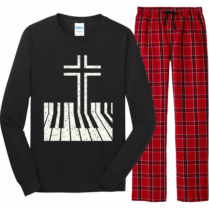 Christian Piano Player Piano Teacher Keyboard Long Sleeve Pajama Set