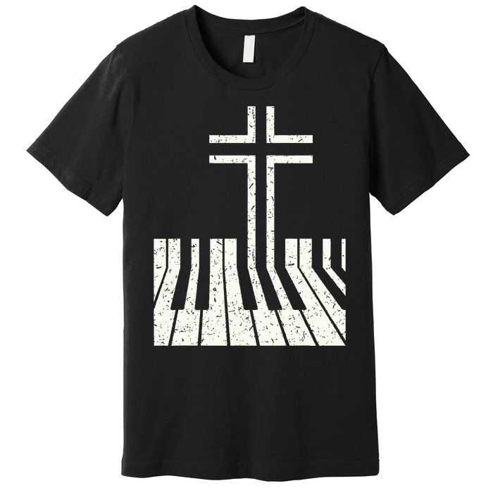 Christian Piano Player Piano Teacher Keyboard Premium T-Shirt