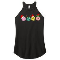 Christmas Pickleball Player Xmas Lights Reindeer Elf Women's Perfect Tri Rocker Tank