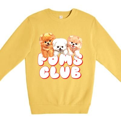 Cute Pomeranian Puppy Poms Club Baby Dog Premium Crewneck Sweatshirt