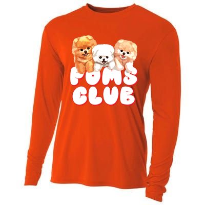 Cute Pomeranian Puppy Poms Club Baby Dog Cooling Performance Long Sleeve Crew