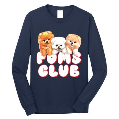 Cute Pomeranian Puppy Poms Club Baby Dog Long Sleeve Shirt