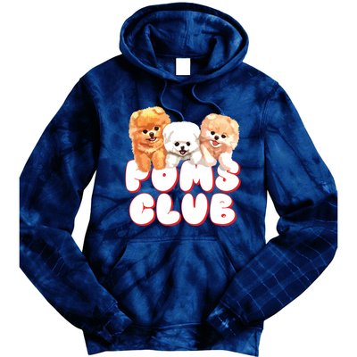 Cute Pomeranian Puppy Poms Club Baby Dog Tie Dye Hoodie