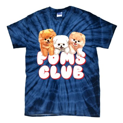 Cute Pomeranian Puppy Poms Club Baby Dog Tie-Dye T-Shirt