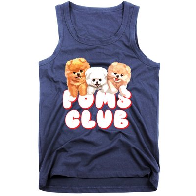 Cute Pomeranian Puppy Poms Club Baby Dog Tank Top