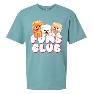 Cute Pomeranian Puppy Poms Club Baby Dog Sueded Cloud Jersey T-Shirt