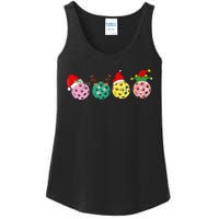 Christmas Pickleball Player Xmas Lights Reindeer Elf Women Ladies Essential Tank