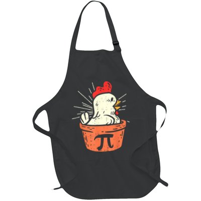 Chicken Pot Pi Day Pie Math Lover Geek Gift 3.14 Full-Length Apron With Pockets
