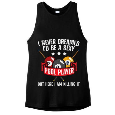 Cool Pool Player Design For Men Women Pool Billiards Player Ladies PosiCharge Tri-Blend Wicking Tank