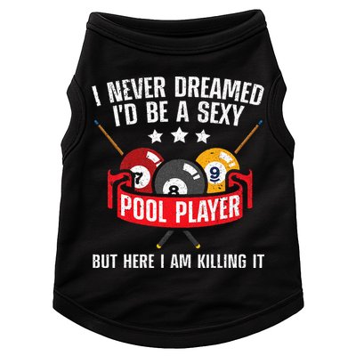 Cool Pool Player Design For Men Women Pool Billiards Player Doggie Tank