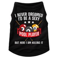 Cool Pool Player Design For Men Women Pool Billiards Player Doggie Tank