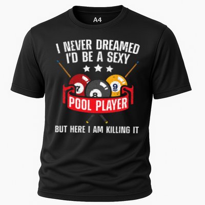 Cool Pool Player Design For Men Women Pool Billiards Player Performance Shirt