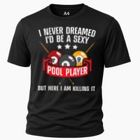 Cool Pool Player Design For Men Women Pool Billiards Player Performance Shirt