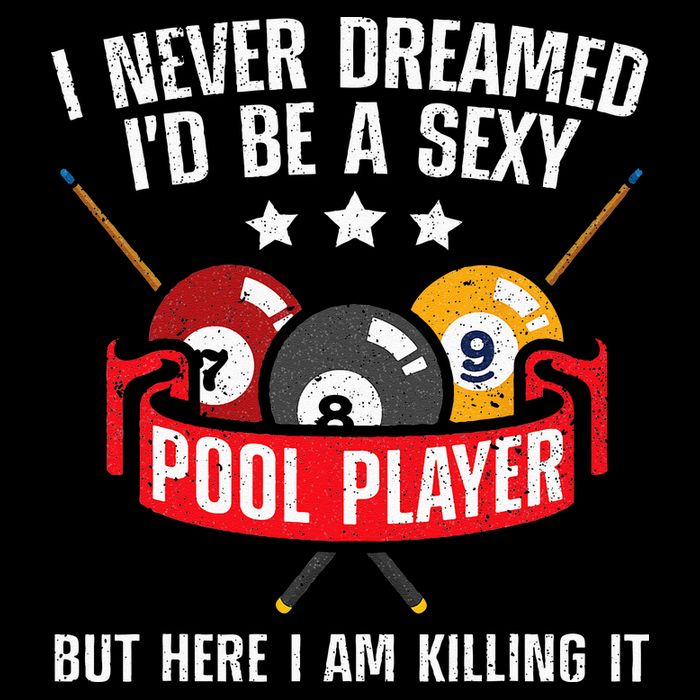 Cool Pool Player Design For Men Women Pool Billiards Player Performance Shirt